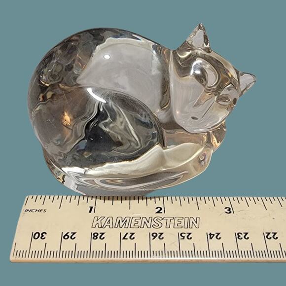 Vintage Early 2000s Leonardo Glass Clear Glass Paper Weight Figurine - Picture 5 of 5